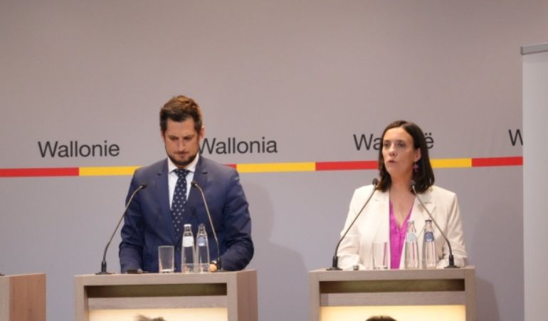 Ministre-Président de la Wallonie, Adrien Dolimont, et la Ministre-Présidente de la Fédération Wallonie-Bruxelles, Elisabeth Degryse