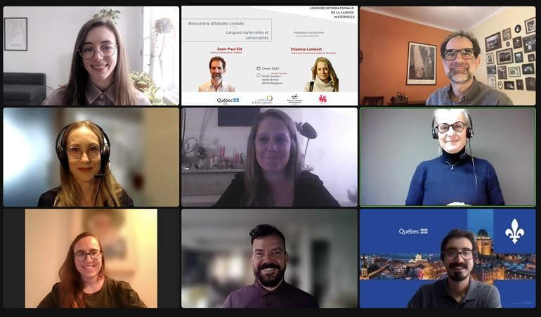 Capture d'écran du webinaire / © Délégation générale Wallonie-Bruxelles au Québec, 2022